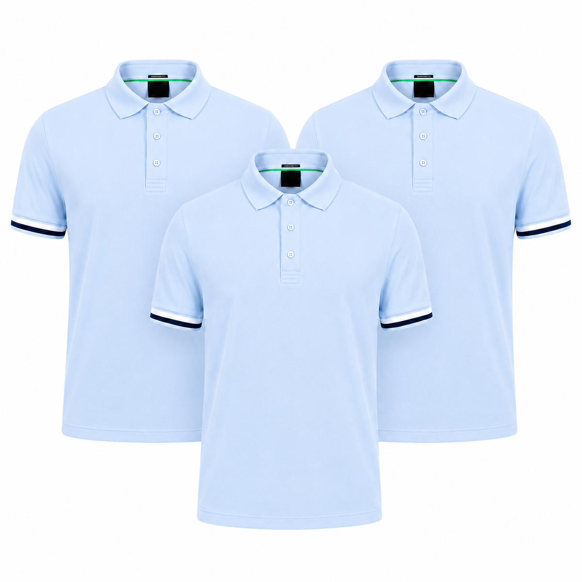 3er-Pack klassische Poloshirts