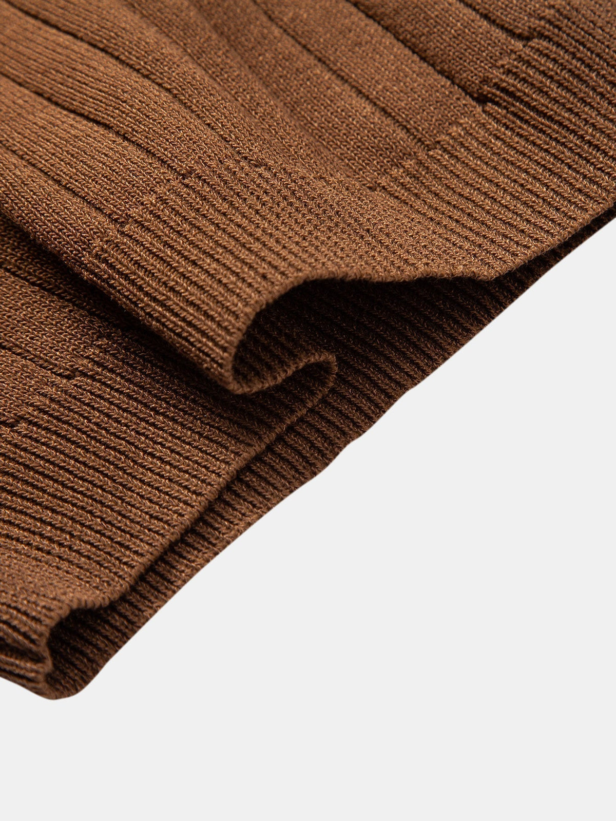 Gestreiftes V-Ausschnitt Strick-Polo