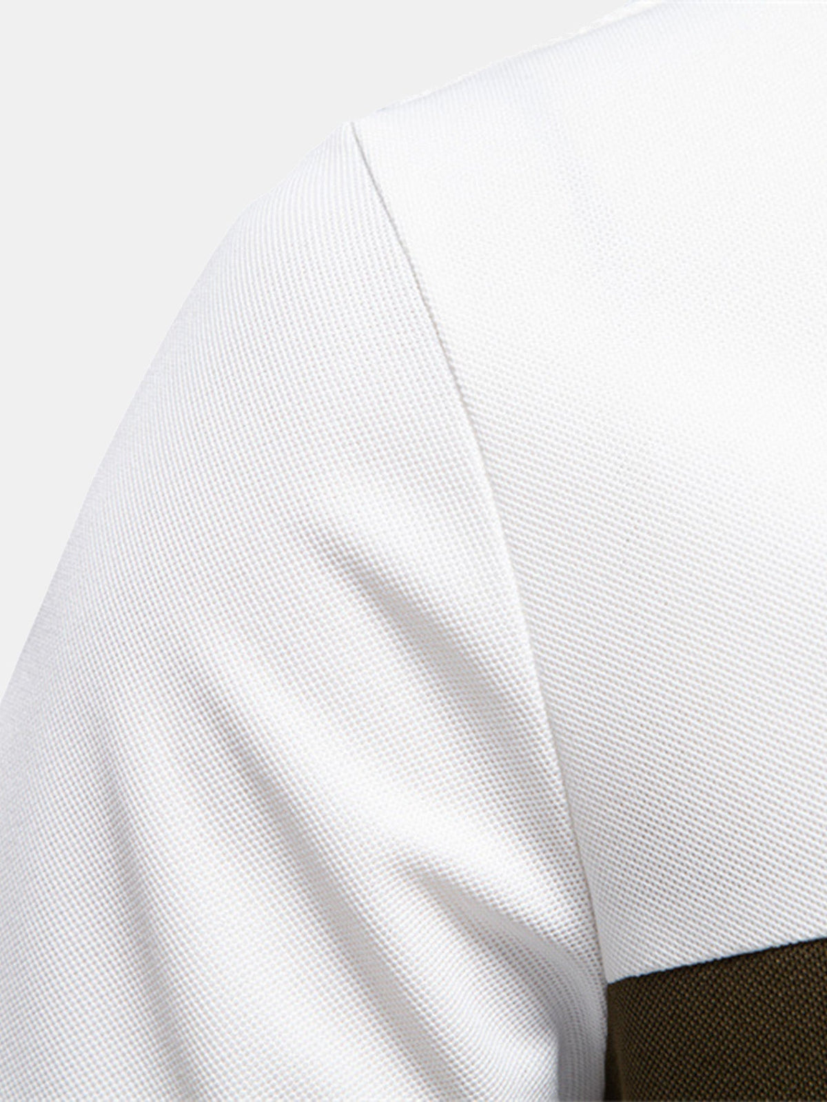 V-Ausschnitt Poloshirt mit Kontrast-Piqué-Design