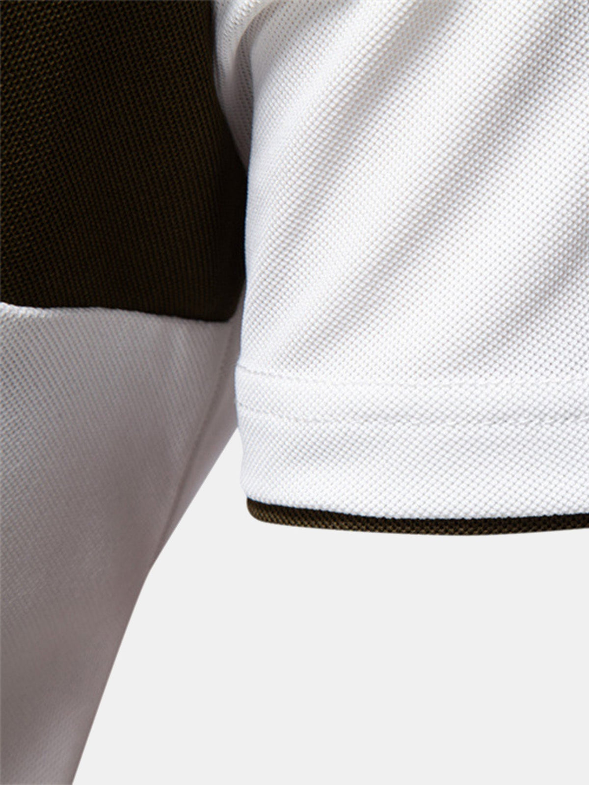 V-Ausschnitt Poloshirt mit Kontrast-Piqué-Design
