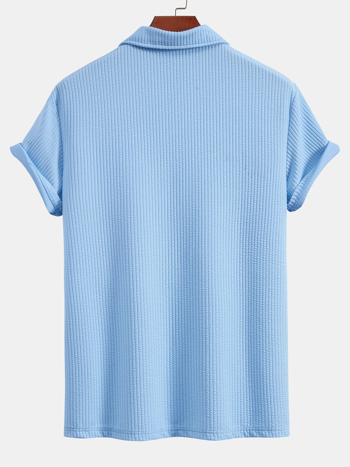 Strukturiertes V-Ausschnitt-Polo & Shorts
