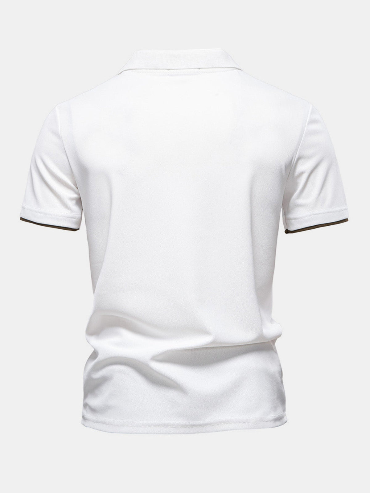 V-Ausschnitt Poloshirt mit Kontrast-Piqué-Design
