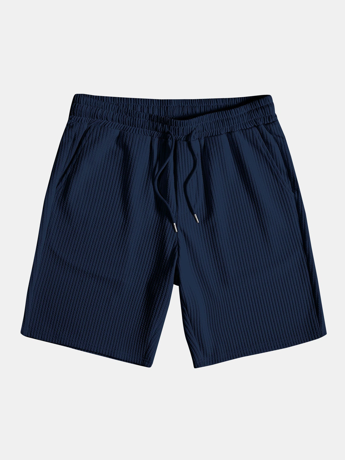 Strukturiertes V-Ausschnitt-Polo & Shorts