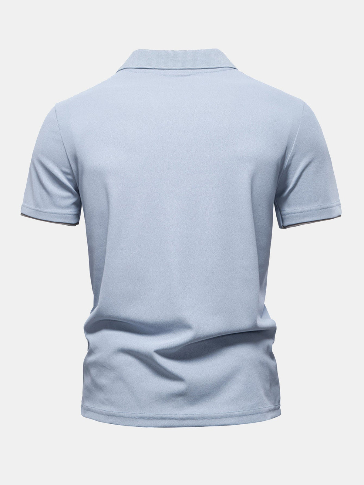 V-Ausschnitt Poloshirt mit Kontrast-Piqué-Design
