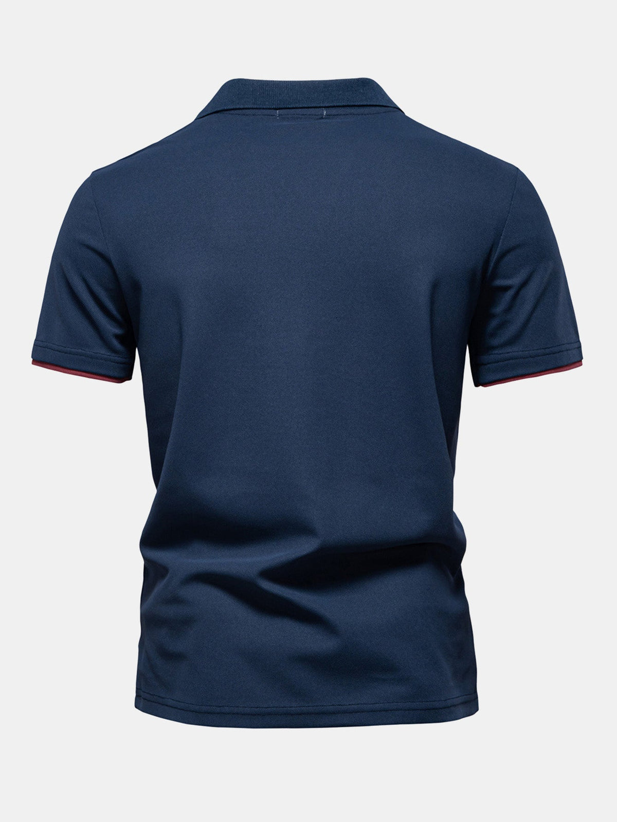 V-Ausschnitt Poloshirt mit Kontrast-Piqué-Design