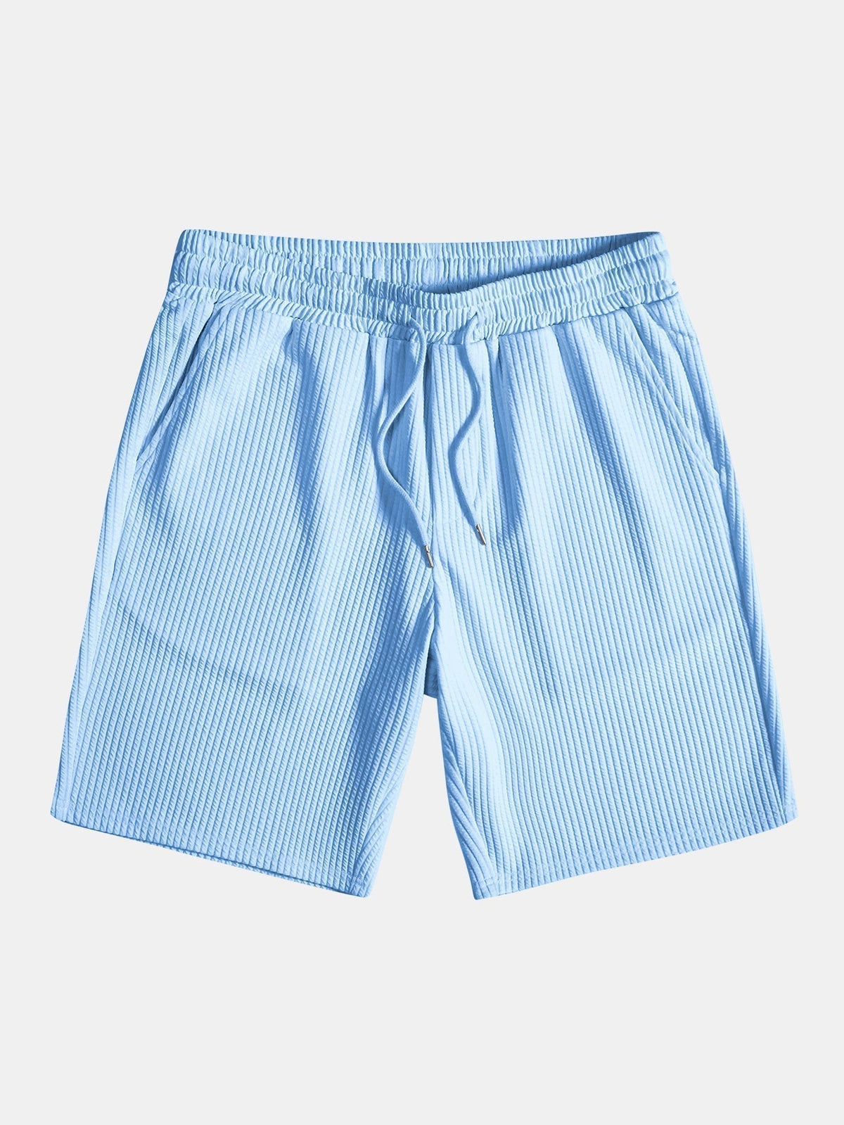 Strukturiertes V-Ausschnitt-Polo & Shorts