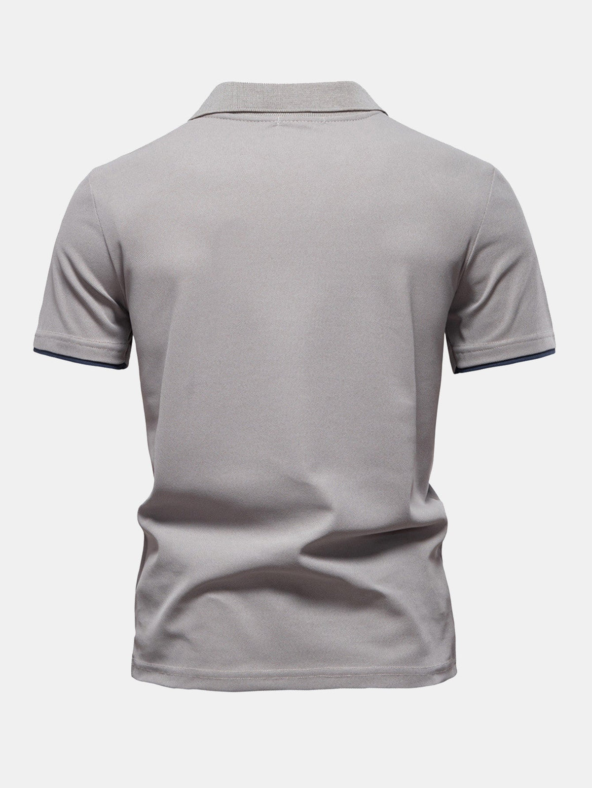 V-Ausschnitt Poloshirt mit Kontrast-Piqué-Design