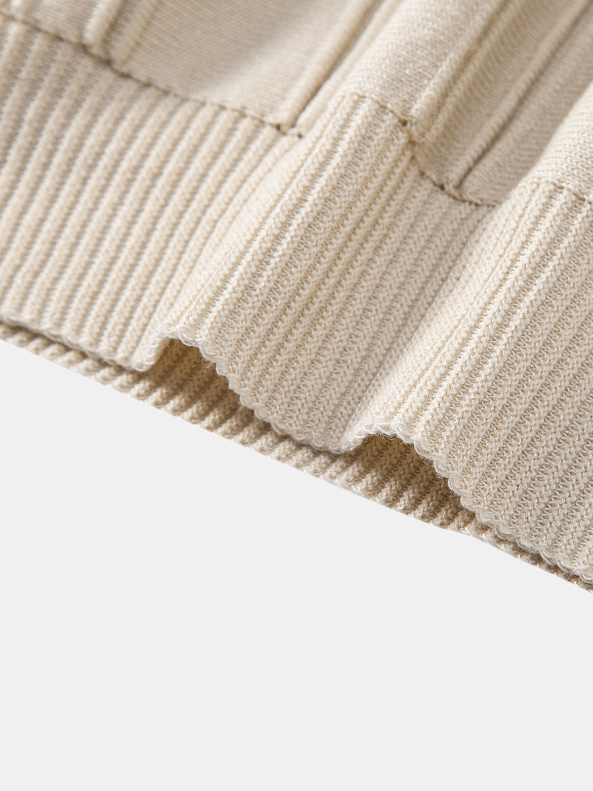 Gestreiftes Jacquard-Strick-Poloshirt mit Reißverschluss