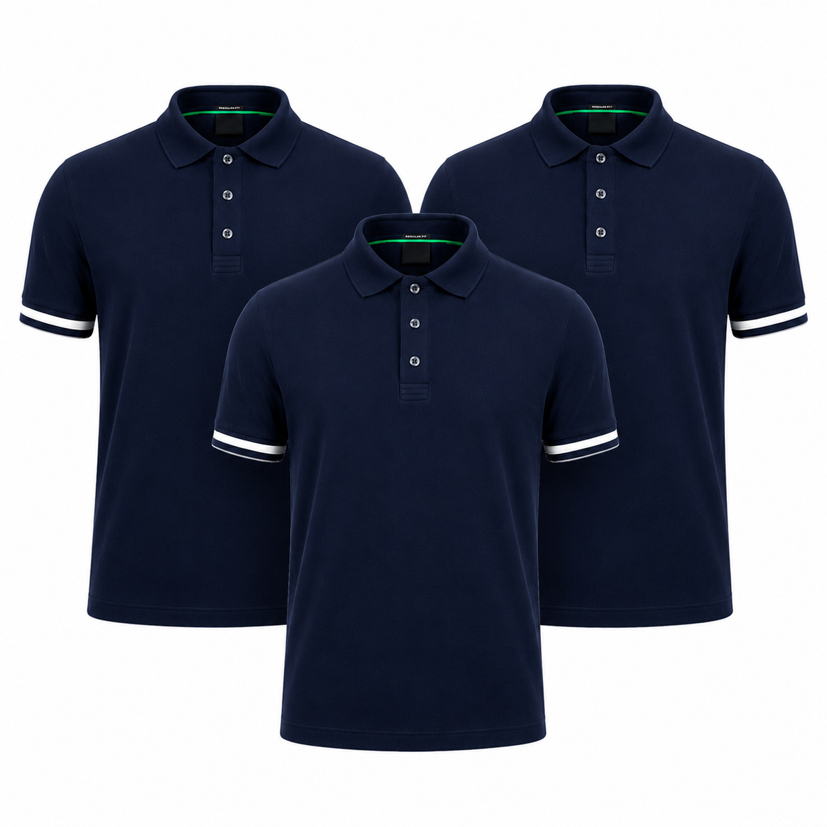 3er-Pack klassische Polos