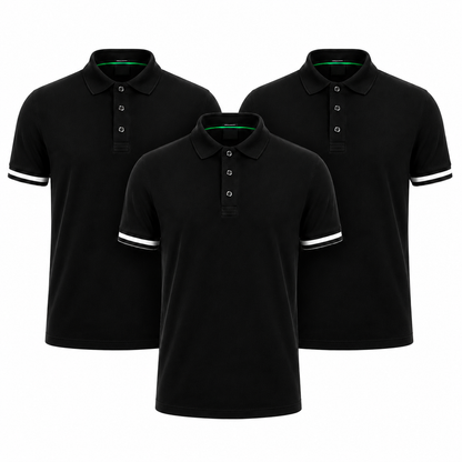 3er-Pack klassische Polos
