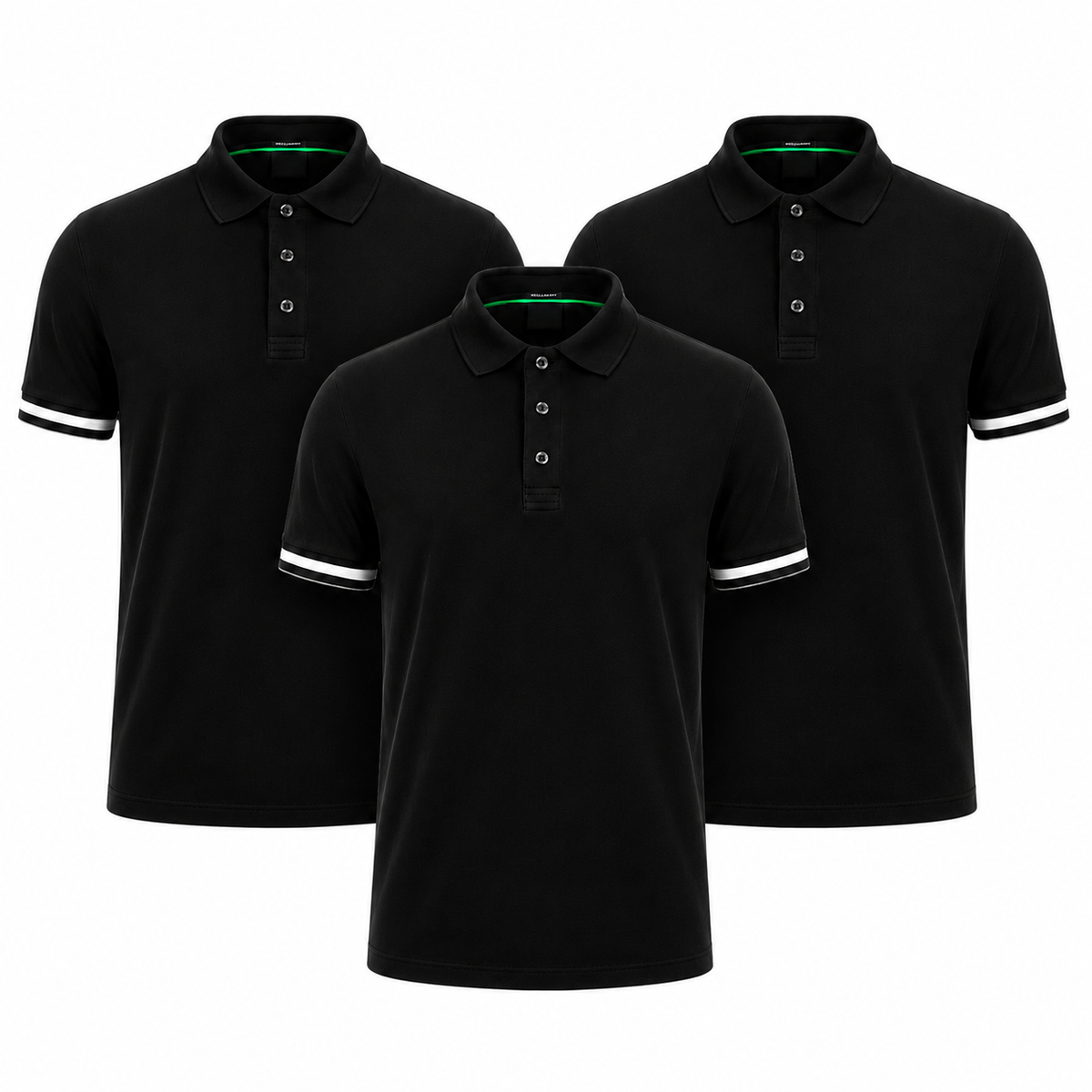 3er-Pack klassische Poloshirts