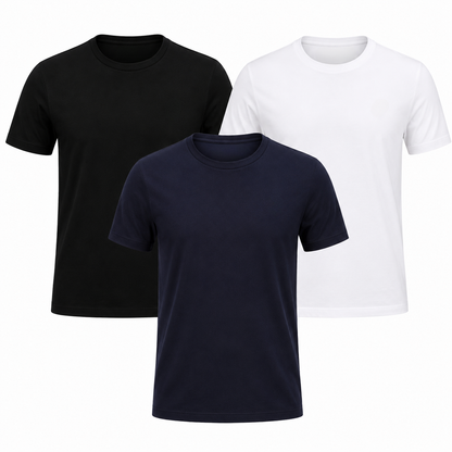 3er-Pack klassische Essential-Shirts