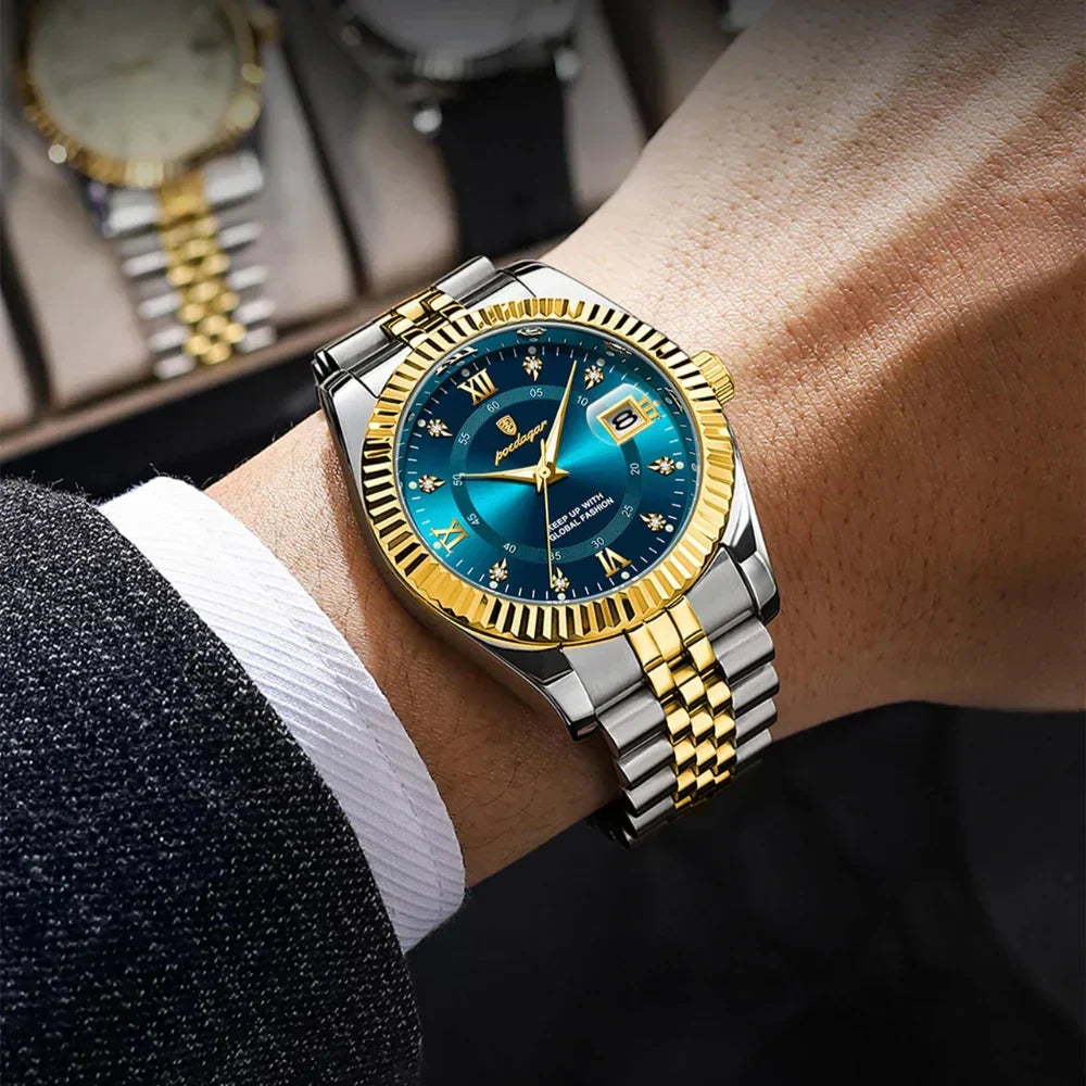GoldenStar-Uhr – 40 mm Uhr | Wasserabweisend | Edelstahl
