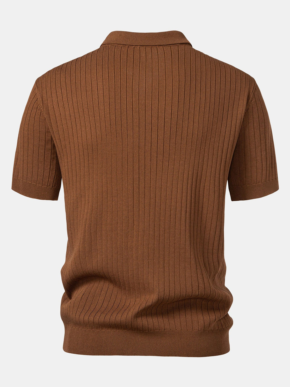 Gestreiftes V-Ausschnitt Strick-Polo