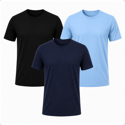 3er-Pack klassische Essential-Shirts