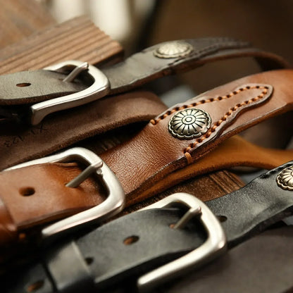 Handgefertigter Westernledergürtel