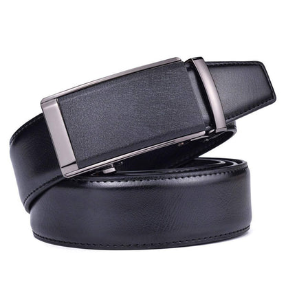 Schwarzer Anzug-Ledergürtel für Herren, Modell Camaro
