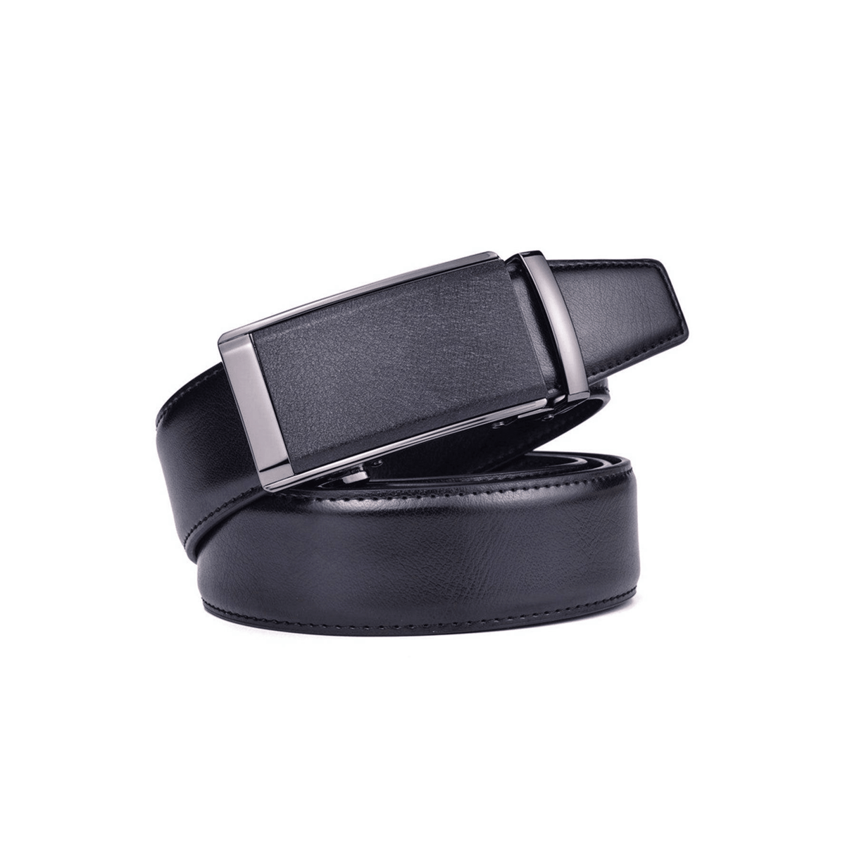 Schwarzer Anzug-Ledergürtel für Herren, Modell Camaro