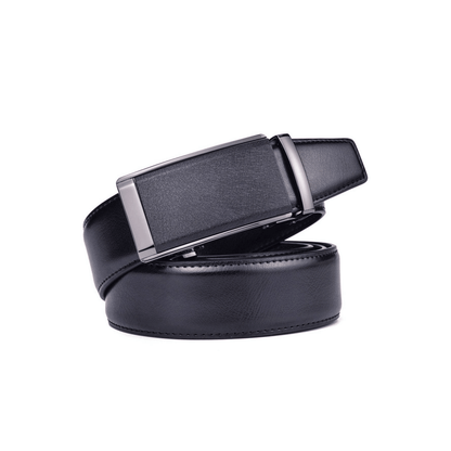 Schwarzer Anzug-Ledergürtel für Herren, Modell Camaro