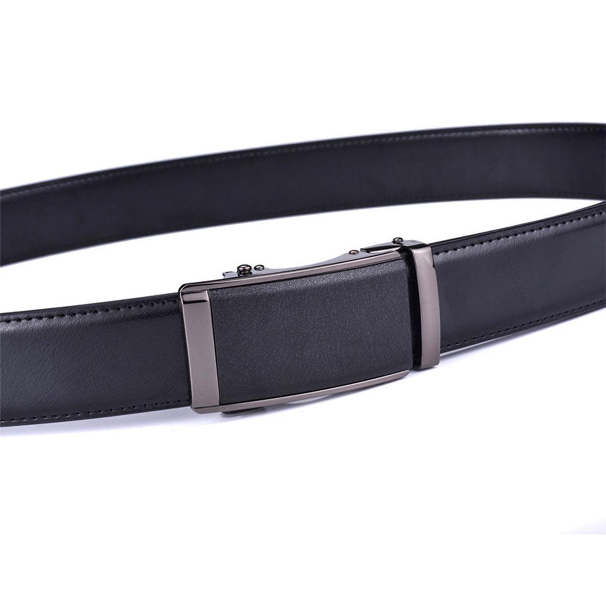 Schwarzer Anzug-Ledergürtel für Herren, Modell Camaro