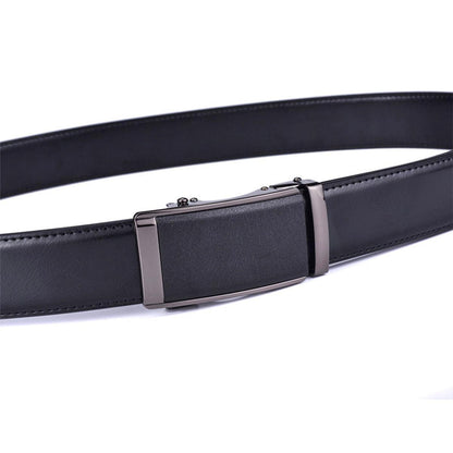 Schwarzer Anzug-Ledergürtel für Herren, Modell Camaro