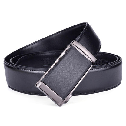 Schwarzer Anzug-Ledergürtel für Herren, Modell Camaro