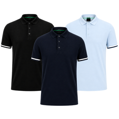 Das Gentleman's Polo-Set — 3er-Pack