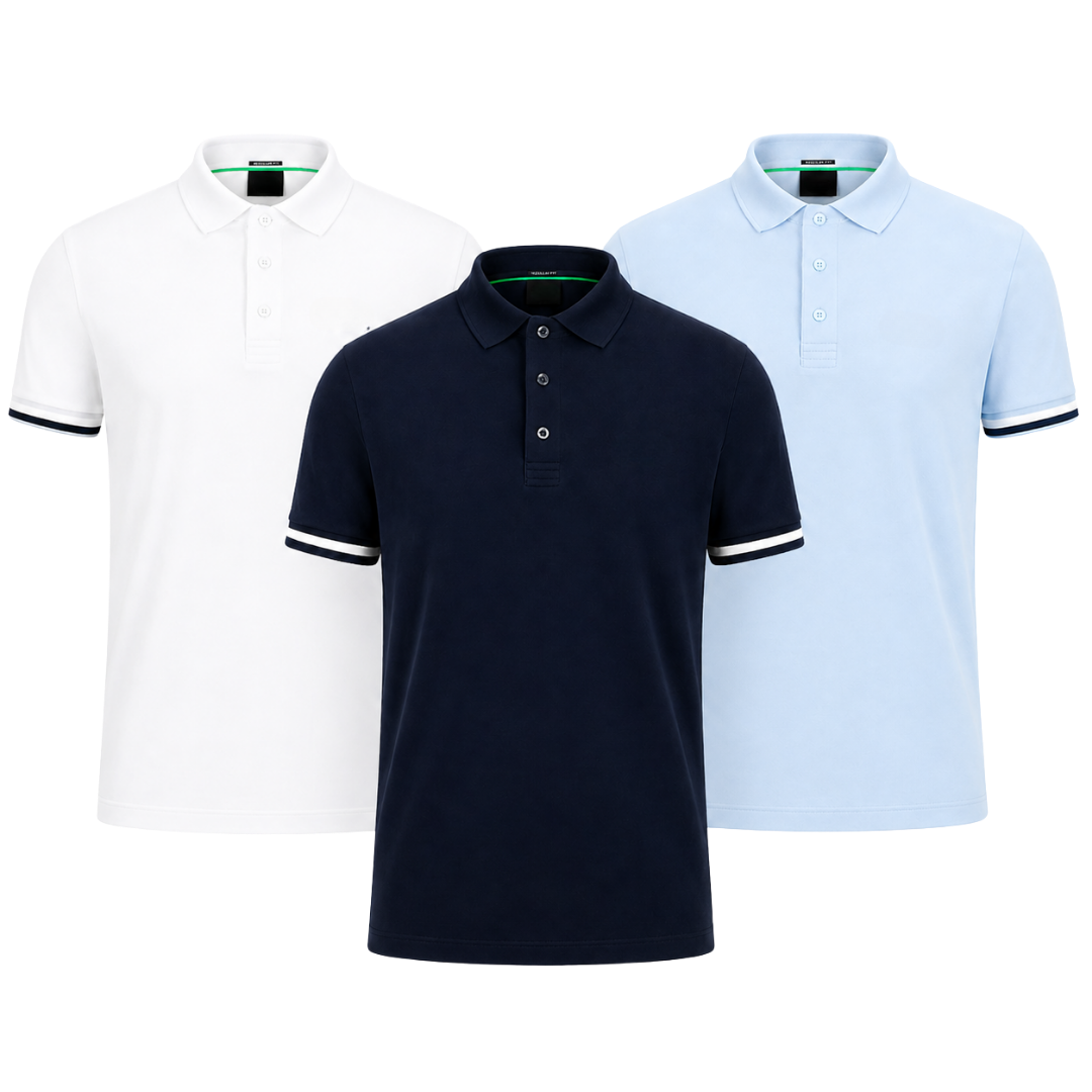 Das Gentleman's Polo-Set — 3er-Pack