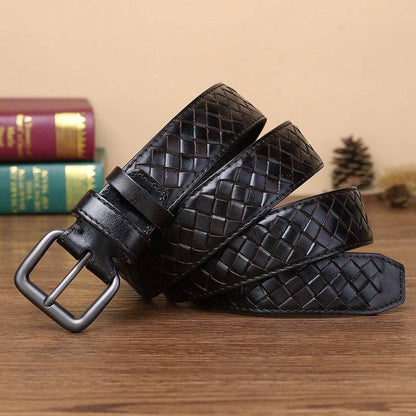 Lässiger geflochtener Ledergürtel, Modell Anatol für Herren