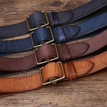 Eleganter Ledergürtel für Herren, Modell Strumiana