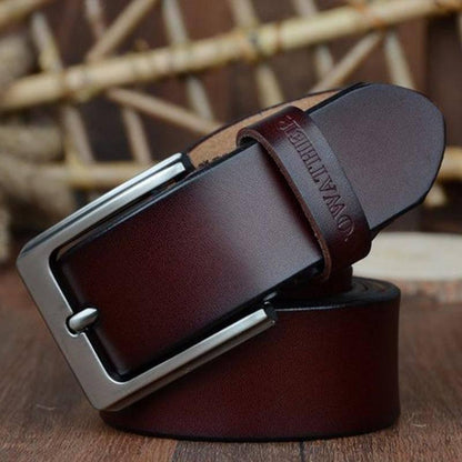 Eleganter Freizeitgürtel aus Leder für Herren, modernes Modell Goga