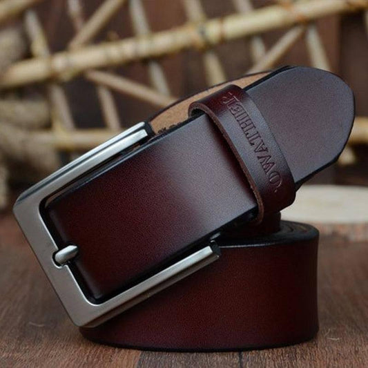 Eleganter Freizeitgürtel aus Leder für Herren, modernes Modell Goga
