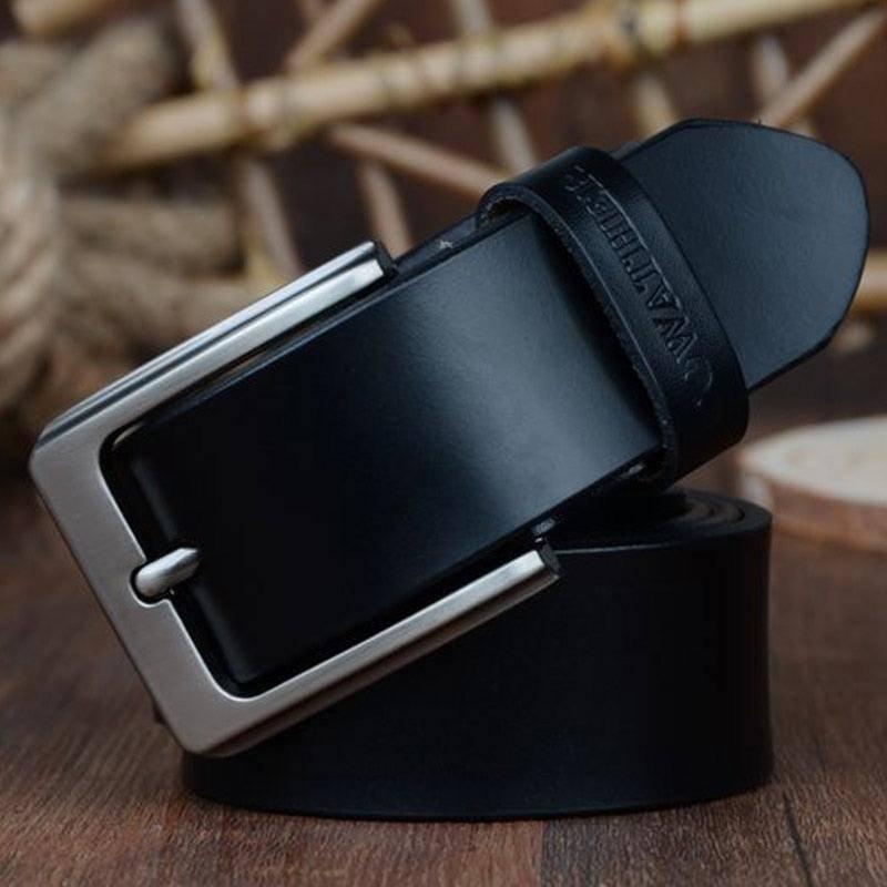 Eleganter Freizeitgürtel aus Leder für Herren, modernes Modell Goga