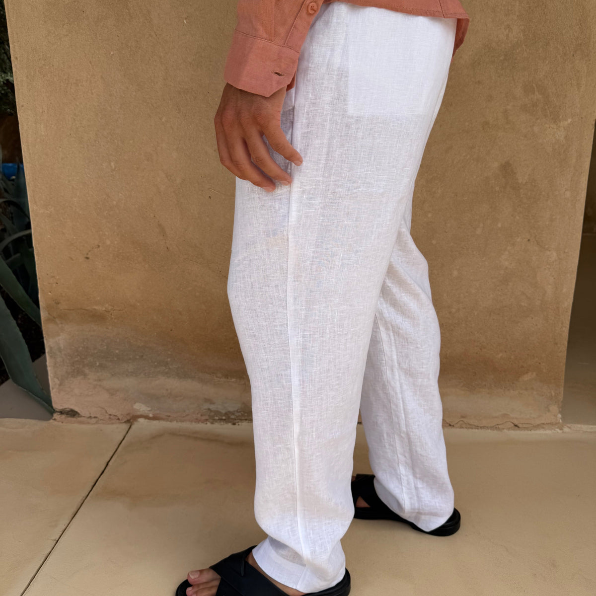 Capri-Leinenhose