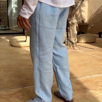 Capri-Leinenhose