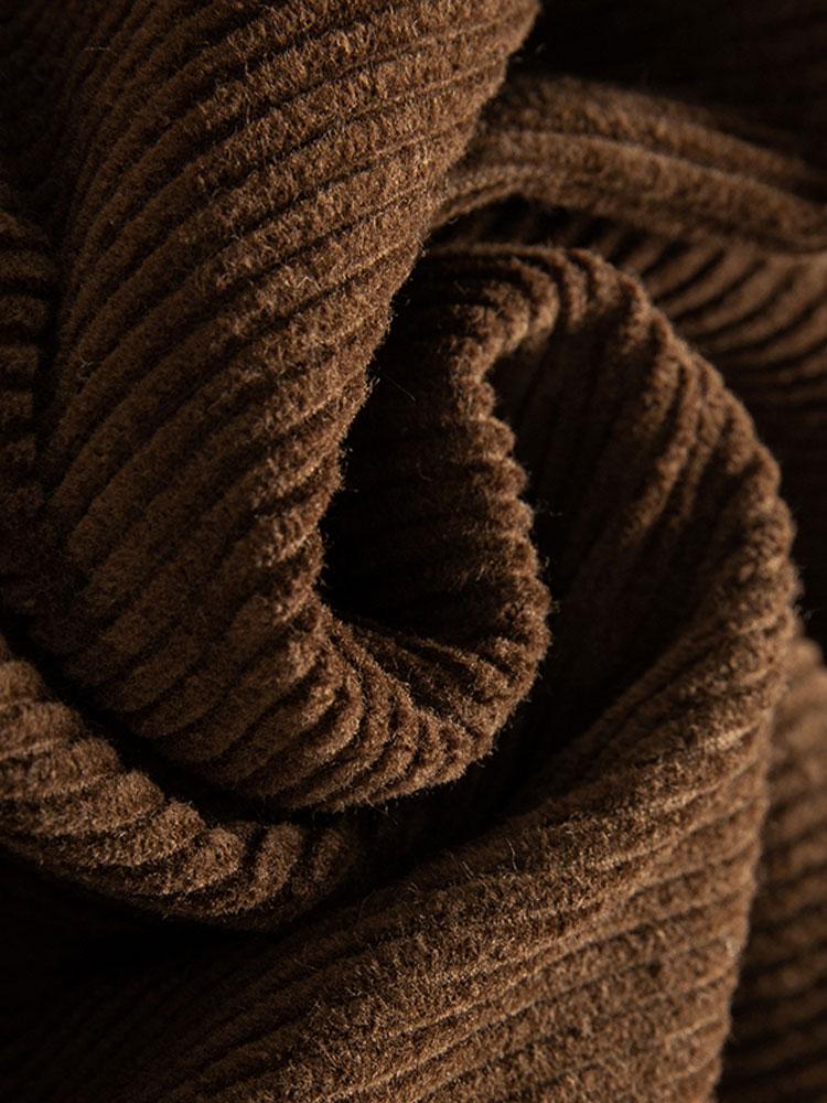 Teddy-Fleece gefütterte Baumwoll-Kordjacke