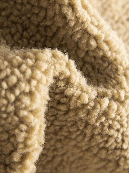 Teddy-Fleece gefütterte Baumwoll-Kordjacke