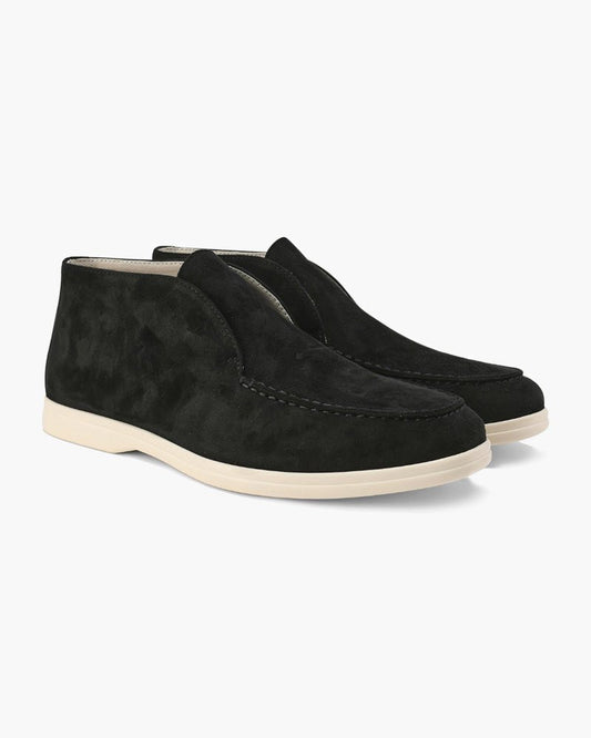 Old Money High Suede Loafers - Sanvelier