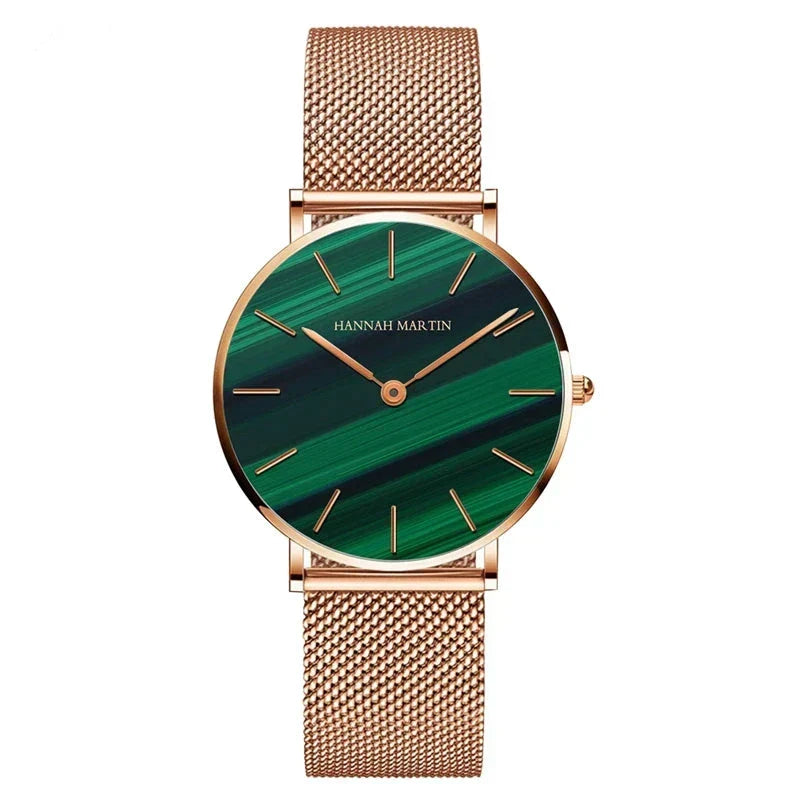 Runde Damenarmbanduhr