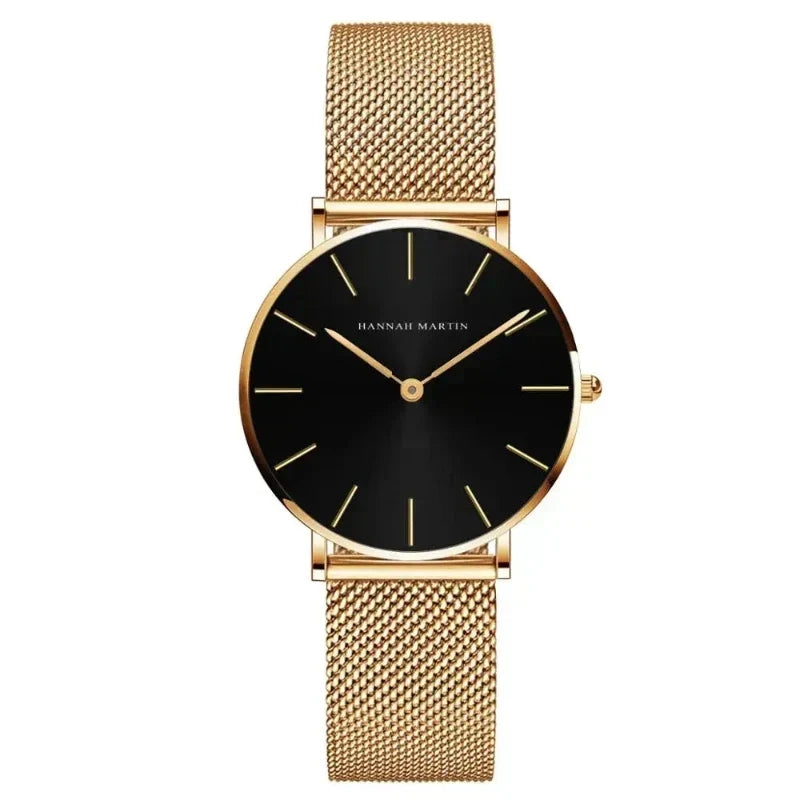 Runde Damenarmbanduhr